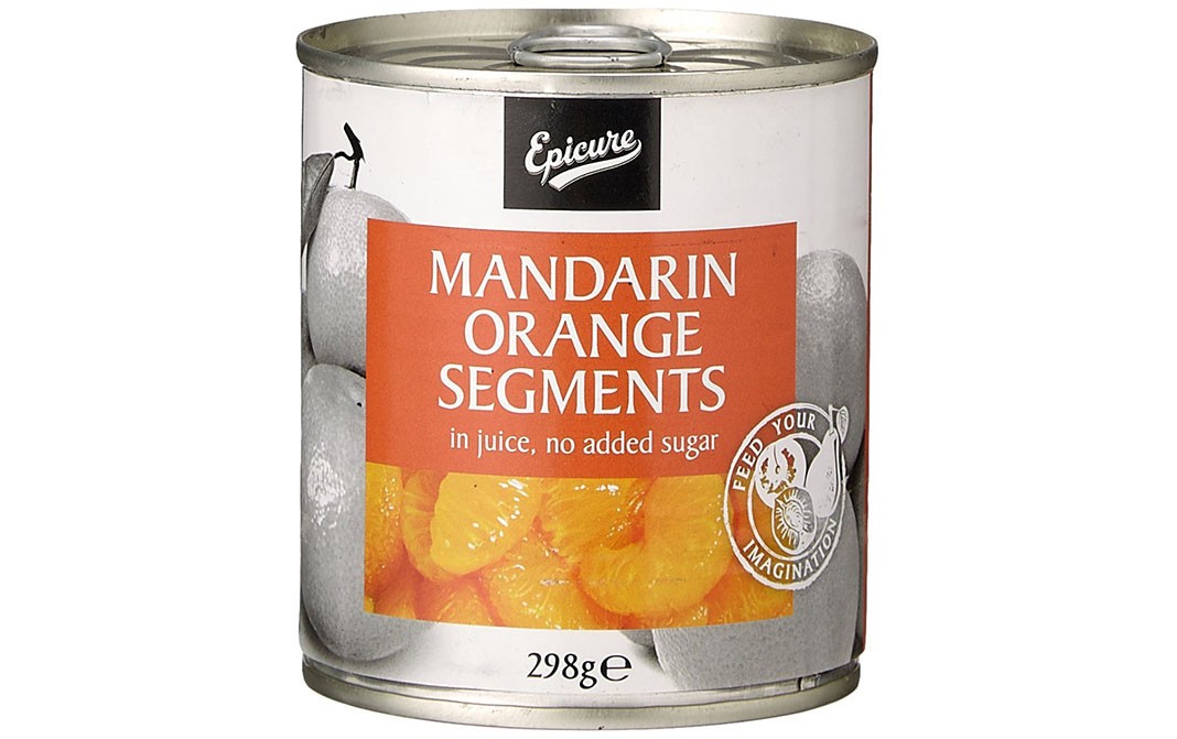 Epicure Mandarin Orange Segments In juice, no added sugar   Tin  298 grams